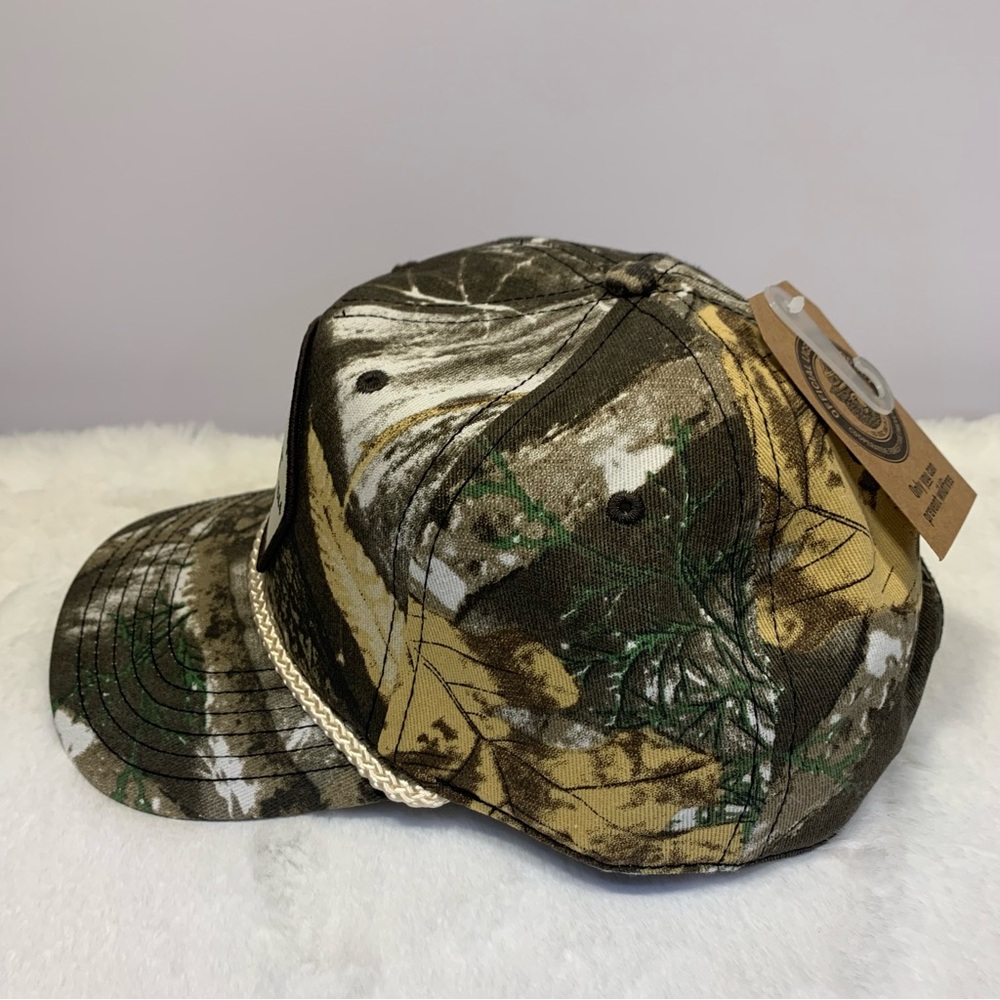 Smokey The Bear Forest Camo Snapback Trucker Hat Rope Accent Mad Engine OSFM - Picture 3 of 9